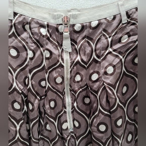 NWT KristenseN Du Nord 100% Silk Made in Italy A-line Zip $565 Skirt Size-0 - Picture 2 of 8